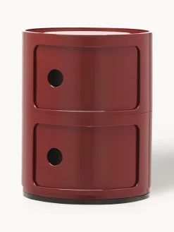 Cajoneras|Mesas Auxiliares>Kartell Contenedor de diseño Componibili, 2 módulos Rojo vino brillante