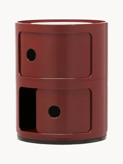Cajoneras|Mesas Auxiliares>Kartell Contenedor de diseño Componibili, 2 módulos Rojo vino brillante