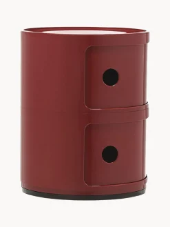 Cajoneras|Mesas Auxiliares></noscript>Kartell Contenedor de diseño Componibili, 2 módulos Rojo vino brillante