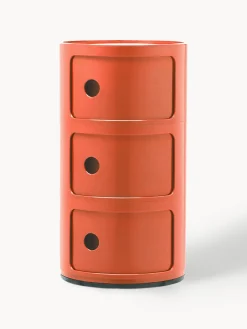 Cajoneras|Mesas Auxiliares>Kartell Contenedor de diseño Componibili, 3 módulos Naranja brillante