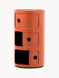 Cajoneras|Mesas Auxiliares>Kartell Contenedor de diseño Componibili, 3 módulos Naranja brillante