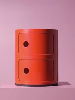 Cajoneras|Mesitas De Noche>Kartell Contenedor de diseño Componibili, 2 módulos Coral