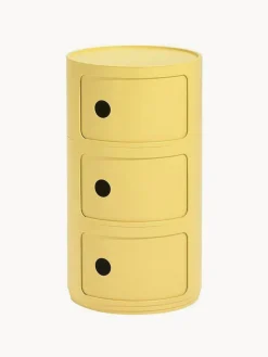 Cajoneras|Mesitas De Noche>Kartell Contenedor de diseño Componibili, 3 módulos Amarillo claro