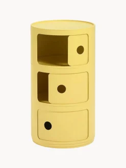 Cajoneras|Mesitas De Noche>Kartell Contenedor de diseño Componibili, 3 módulos Amarillo claro