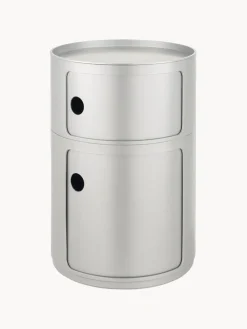 Cajoneras|Mesitas De Noche>Kartell Contenedor de diseño Componibili, 2 módulos Plateado