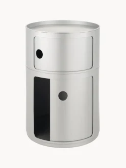 Cajoneras|Mesitas De Noche>Kartell Contenedor de diseño Componibili, 2 módulos Plateado