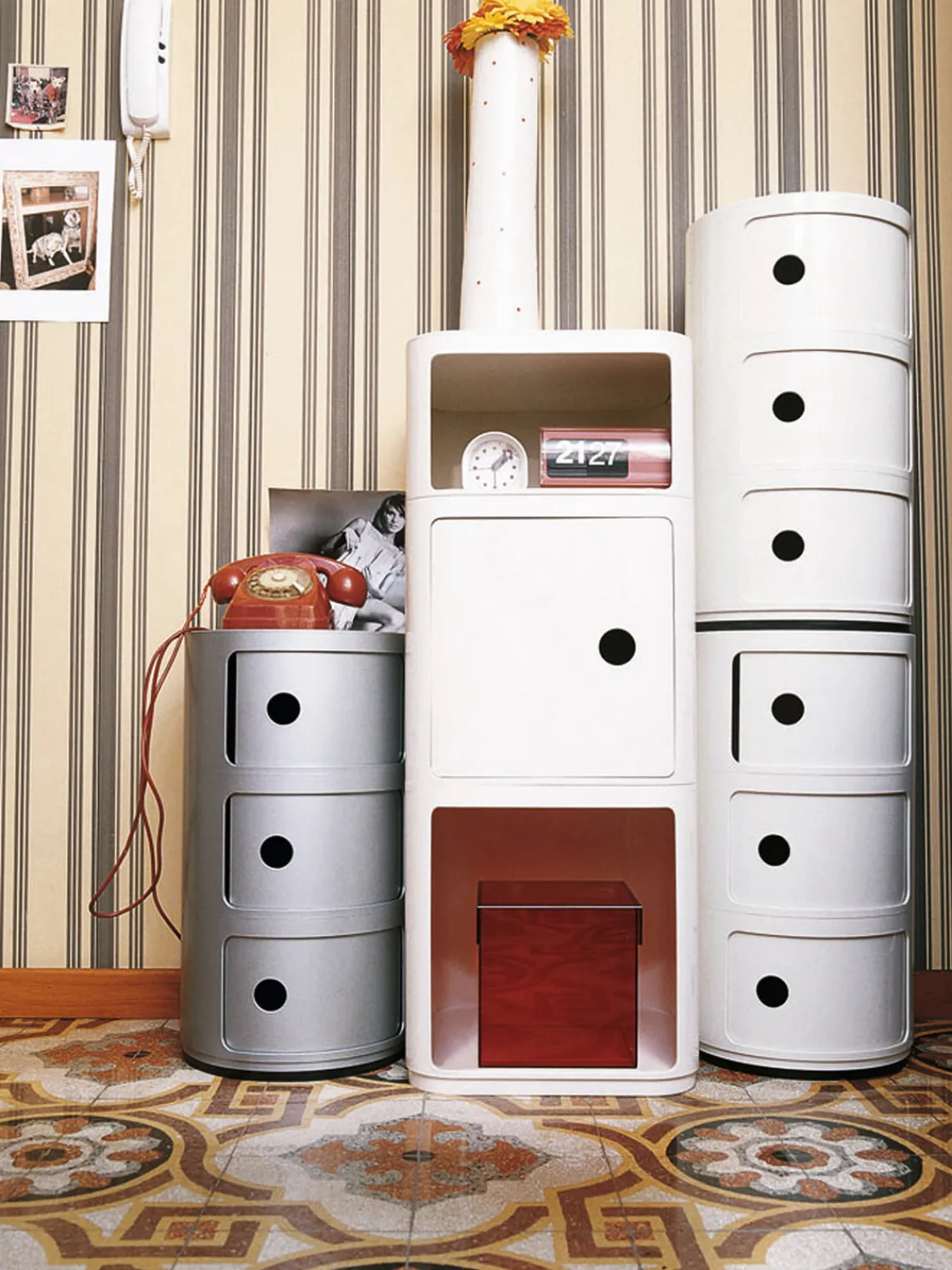 Hot Contenedor de diseño Componibili, 3 módulos Cajoneras|Mesitas De Noche