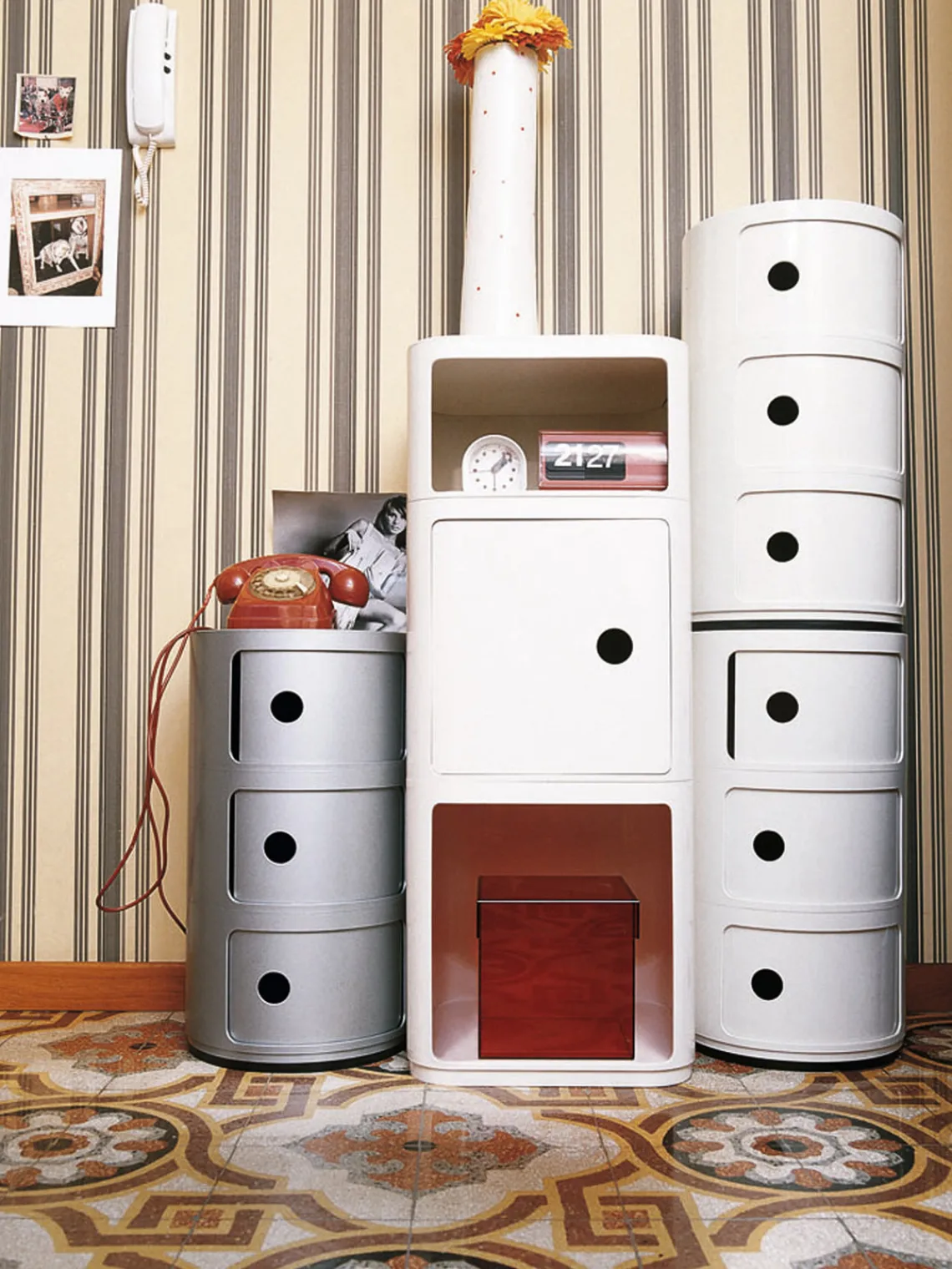 Discount Contenedor de diseño Componibili, 3 módulos Cajoneras|Mesitas De Noche