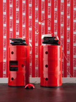 Cajoneras|Mesitas De Noche>Kartell Contenedor de diseño Componibili, 3 módulos Coral