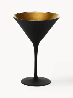 Copas De Cóctel|Vajillas Completas>Stölzle Lausitz Copas de cóctel de cristal Elements, 6 uds. Negro, dorado