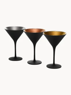 Copas De Cóctel|Vajillas Completas>Stölzle Lausitz Copas de cóctel de cristal Elements, 6 uds. Negro, dorado