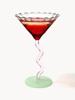 Copas De Cóctel|Vajillas Completas></noscript>&k Amsterdam Copas de cóctel de vidrio de borosilicato Curve, 2 uds. Transparente, lila, verde claro