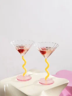 Outlet Copas de cóctel de vidrio de borosilicato Curve, 2 uds. Copas De Cóctel|Vajillas Completas