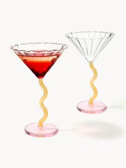 Outlet Copas de cóctel de vidrio de borosilicato Curve, 2 uds. Copas De Cóctel|Vajillas Completas
