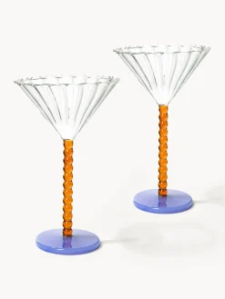 Copas De Cóctel|Vajillas Completas></noscript>&k Amsterdam Copas de cóctel de vidrio de borosilicato Perle, 2 uds. Transparente, marrón claro, azul