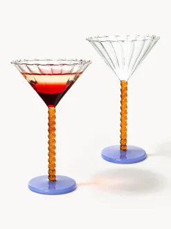 Copas De Cóctel|Vajillas Completas></noscript>&k Amsterdam Copas de cóctel de vidrio de borosilicato Perle, 2 uds. Transparente, marrón claro, azul
