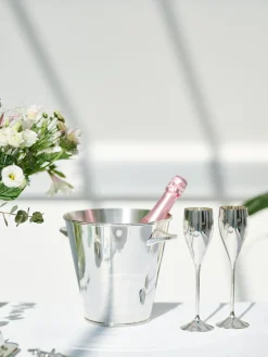 Copas De Champagne|Vajillas Completas>Edzard Copas de champán artesanales Dodo, 2 uds. Plateado