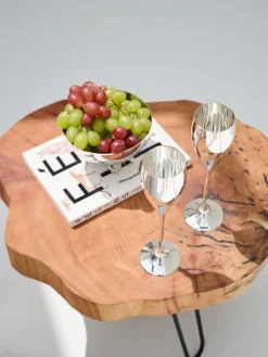 Copas De Champagne|Vajillas Completas></noscript>Edzard Copas de champán artesanales Dodo, 2 uds. Plateado