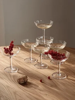 Best Copas de champán sopladas Limfjord, 4 uds. Copas De Champagne|Vajillas Completas