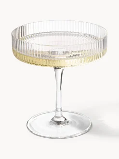 Copas De Champagne|Vajillas Completas></noscript>Ferm Living Copas de champán sopladas con relieves Ripple Transparente brillante