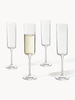 Discount Copas de champán Xavia de cristal, 4 uds. Copas De Champagne|Vajillas Completas