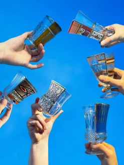 Hot Copas de cristal Hybrid, 3 uds. Vasos|Vajillas Completas