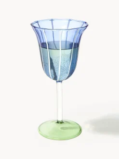 Copas De Vino|Vajillas Completas></noscript>&k Amsterdam Copas de vino artesanales de vidrio borosilicato Eve, 2 uds. Azul, transparente, verde claro