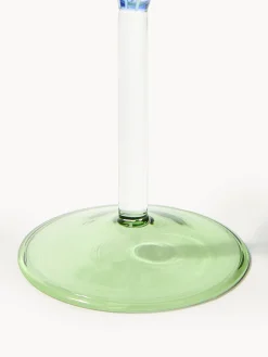 Copas De Vino|Vajillas Completas></noscript>&k Amsterdam Copas de vino artesanales de vidrio borosilicato Eve, 2 uds. Azul, transparente, verde claro