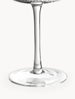 Clearance Copas de vino blanco artesanales con relieves Cami, 4 uds. Copas De Vino|Vajillas Completas