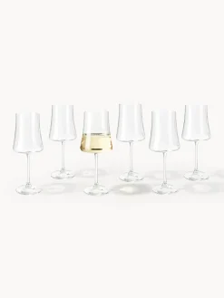 Online Copas de vino blanco de cristal Gwenda, 6 uds. Copas De Vino|Vajillas Completas