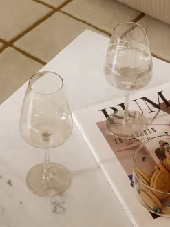 Outlet Copas de vino blanco sopladas Ellery, 4 uds. Copas De Vino|Vajillas Completas