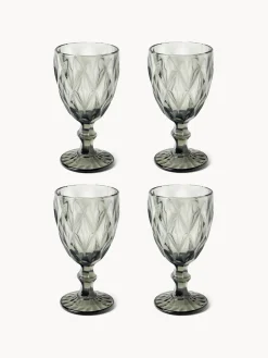 Copas De Vino|Vajillas Completas>Westwing Collection Copas de vino con patrón texturizado Colorado, 4 uds. Gris