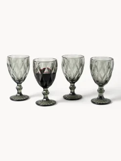 Copas De Vino|Vajillas Completas></noscript>Westwing Collection Copas de vino con patrón texturizado Colorado, 4 uds. Gris