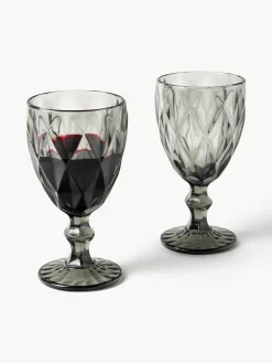 Copas De Vino|Vajillas Completas></noscript>Westwing Collection Copas de vino con patrón texturizado Colorado, 4 uds. Gris