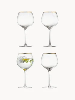 Best Copas de vino sopladas con relieve en forma esférica Palermo, 4 uds. Copas De Vino|Vajillas Completas