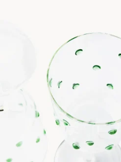 Copas De Vino|Vajillas Completas></noscript>POLSPOTTEN Copas de vino sopladas de vidrio borosilicato Nob, 2 uds. Transparente, verde