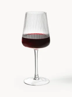 Copas De Vino|Vajillas Completas>Westwing Collection Copas de vino tinto artesanales con relieves Cami, 4 uds.