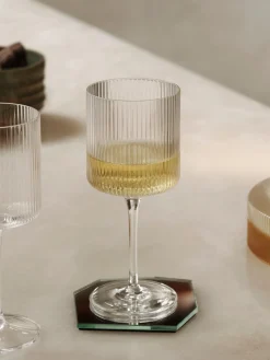 New Copas de vino tinto sopladas con relieve Ripple, 2 uds. Copas De Vino|Vajillas Completas