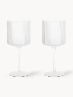 Best Copas de vino tinto sopladas con relieve Ripple, 2 uds. Copas De Vino|Vajillas Completas