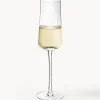 Online Copas flauta de champán artesanales con relieves Cami, 4 uds. Copas De Champagne|Vajillas Completas