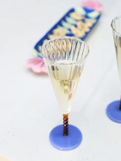 Copas De Champagne|Vajillas Completas></noscript>&k Amsterdam Copas flauta de champán artesanal Perle, 2 uds.