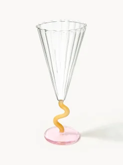 Copas De Champagne|Vajillas Completas>&k Amsterdam Copas flauta de champán artesanal Curve, 2 uds.