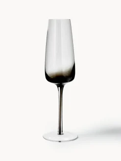 Online Copas flauta de champán con degradado sopladas Smoke, 4 uds. Copas De Champagne|Vajillas Completas