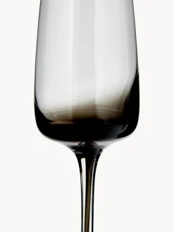 Online Copas flauta de champán con degradado sopladas Smoke, 4 uds. Copas De Champagne|Vajillas Completas