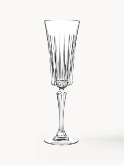 Copas De Champagne|Vajillas Completas>RCR Copas flauta de champán de cristal con relieve Timeless, 6 uds.