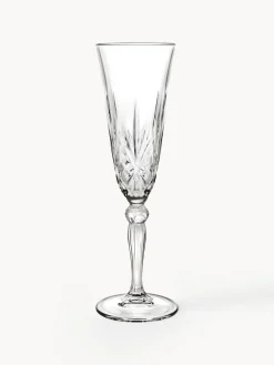 Best Copas flauta de champán de cristal con relieve Melodia, 6 uds. Copas De Champagne|Vajillas Completas