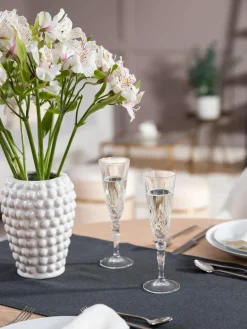 Best Copas flauta de champán de cristal con relieve Melodia, 6 uds. Copas De Champagne|Vajillas Completas