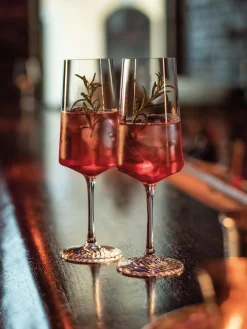 Discount Copas flauta de champán de cristal Echo, 4 uds. Copas De Champagne|Vajillas Completas