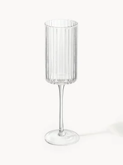 Copas De Champagne|Vajillas Completas>Westwing Collection Copas flauta sopladas Aleo, 4 uds. Transparente