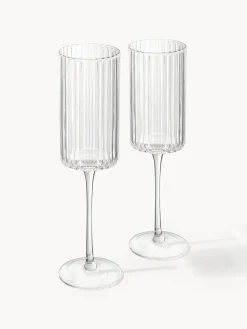 Copas De Champagne|Vajillas Completas></noscript>Westwing Collection Copas flauta sopladas Aleo, 4 uds. Transparente